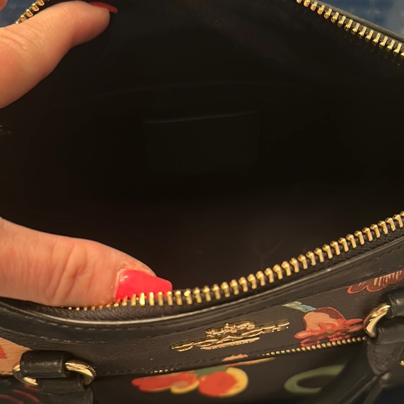 Coach Black and Red Satchel with Cherry Print - Picture 3 of 3